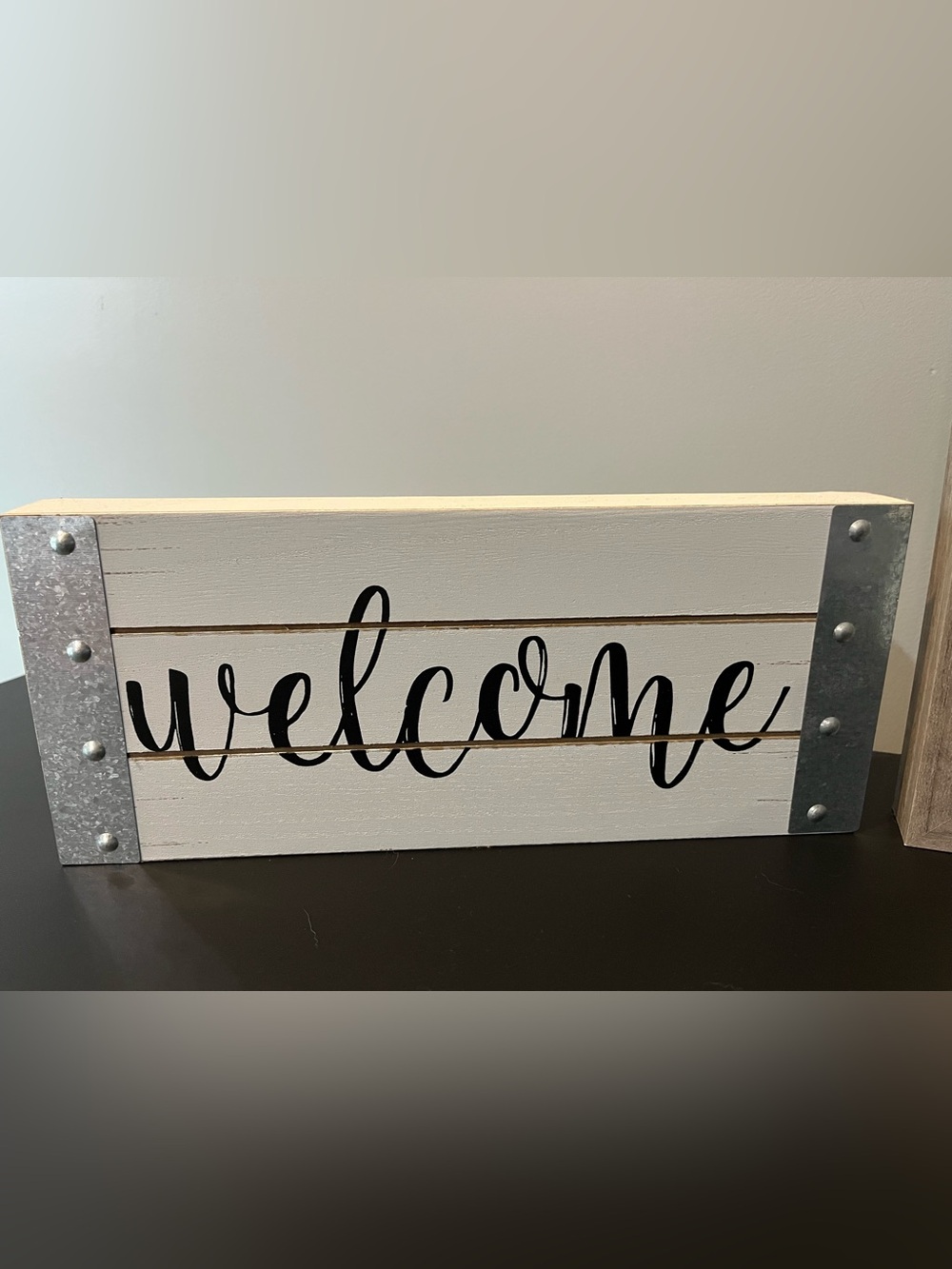 Assorted Home Decor. Welcome Sign, Candle Holder, Decorative Sign. - Picture 2 of 4